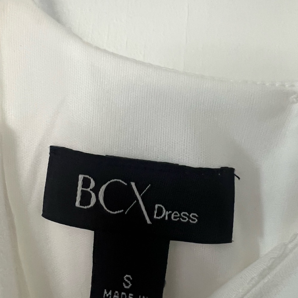 BCX White Halter Gown with Slit for Weddings - Picture 3 of 5